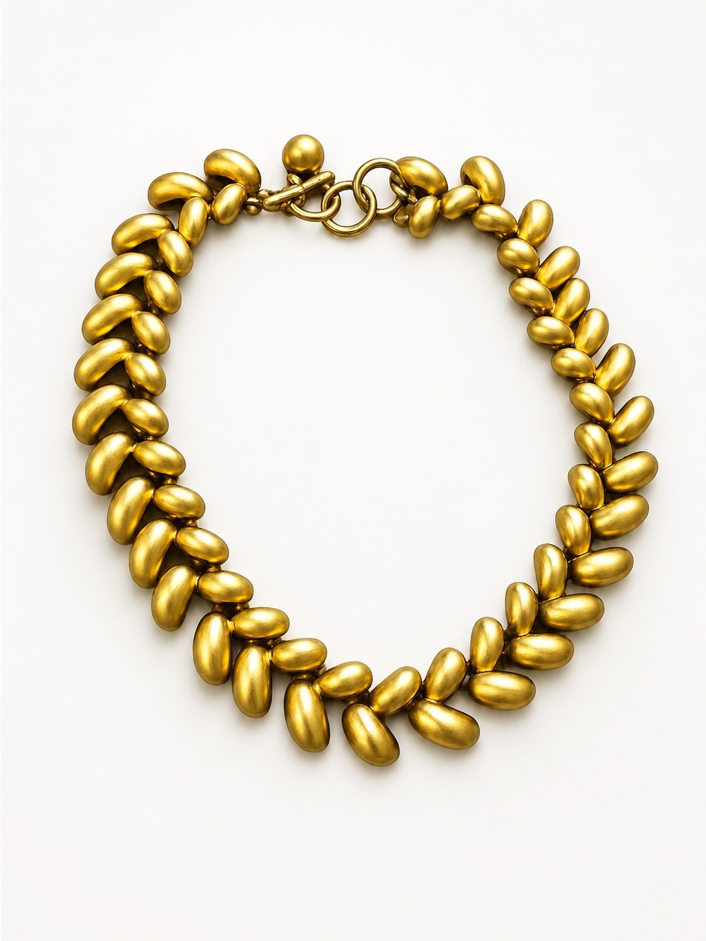 Vintage Anne‎ Klein Lion Logo Gold Tone Chunky Collar Necklace Statement Jewelry